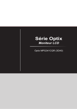 MSI Optix MPG341CQR monitor Manuel utilisateur