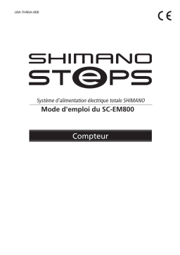 Shimano SC-EM800 Ordinateur de bicyclette Manuel utilisateur
