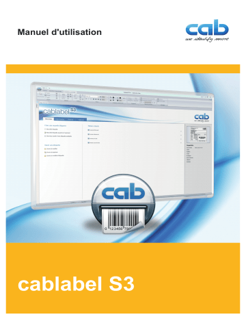 Mode d'emploi | CAB cablabel S3 Manuel utilisateur | Fixfr