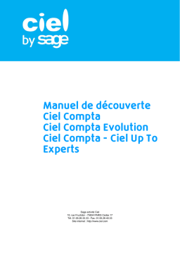 Ciel Compta Évolution 2015 Windows Manuel utilisateur