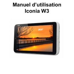 Acer Iconia W3-810 Manuel utilisateur