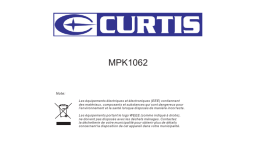 Curtis MPK 1062 Manuel utilisateur