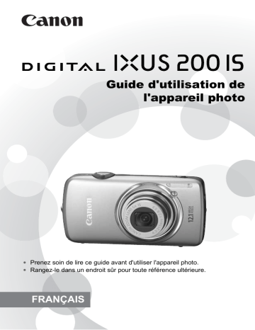 Mode d'emploi | Canon IXUS 200 IS Manuel utilisateur | Fixfr