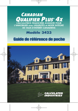 Calculated Industries 3423 Canadian Qualifier Plus 4x Mode d'emploi