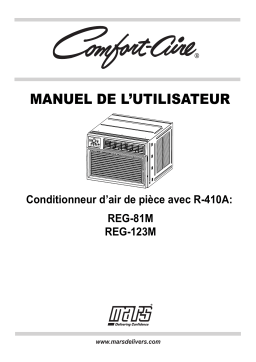 COMFORT-AIRE REG-81M ROOM AIR COND 8K ELEC HT 115V Manuel utilisateur