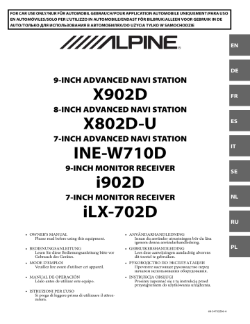 ILX-702D | i902D | INE-W710D | X902D | Alpine Electronics X802D-U Mode d'emploi | Fixfr
