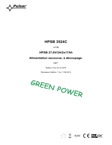 Mode d'emploi | Pulsar HPSB3524C Manuel utilisateur | Fixfr