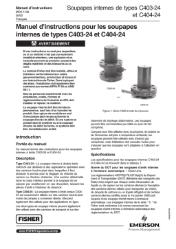 Fisher C403-24 and C404-24 Manuel du propriétaire