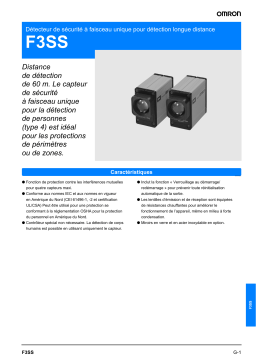 Omron F3SS Manuel utilisateur