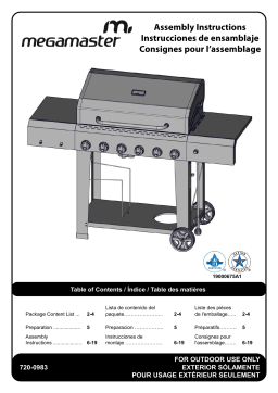 Megamaster 720-0983 grill Manuel utilisateur