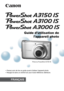 Canon Powershot A3100 IS Manuel utilisateur