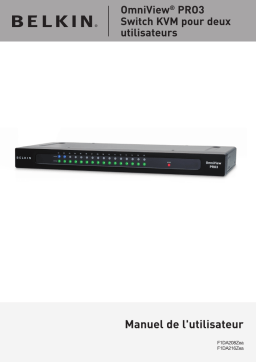 Belkin SWITCH KVM 16 PORTS OMNIVIEW PRO3 POUR DEUX UTILISATEURS #F1DA216ZEA Manuel utilisateur