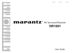 Marantz NR1601 Manuel utilisateur