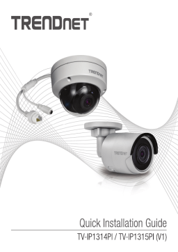 Trendnet TV-IP1314PI Indoor / Outdoor 4MP H.265 WDR PoE IR Bullet Network Camera Manuel utilisateur