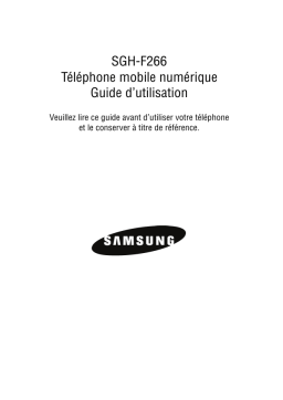 Samsung F266 Manuel utilisateur