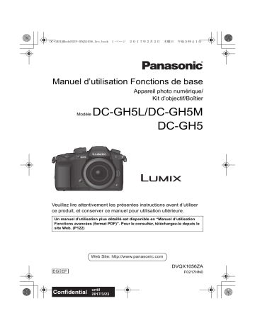 Panasonic DC GH5 Manuel utilisateur | Fixfr