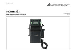 Gossen MetraWatt PROFITEST 2 Operating instrustions