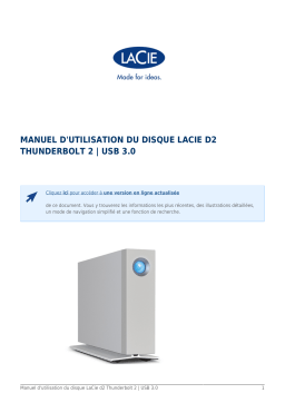 LaCie LaCie d2 Thunderbolt™ 2 Desktop Storage Manuel utilisateur