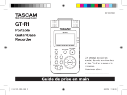 Tascam GT R1 Manuel utilisateur