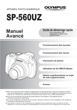 Olympus SP560 UZ Manuel utilisateur