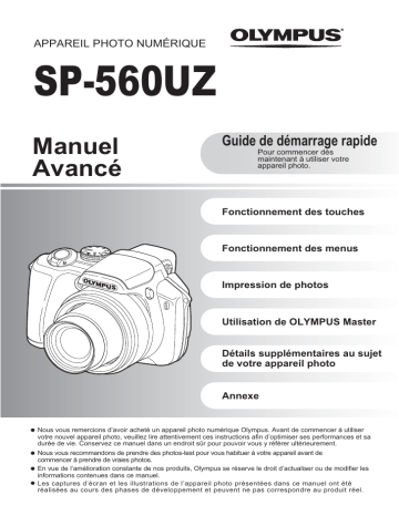 Olympus SP560 UZ Manuel utilisateur | Fixfr