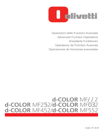 Manuel du propriétaire | Olivetti d-Color MF222 - MF282 - MF362 - MF452 - MF552 Manuel utilisateur | Fixfr