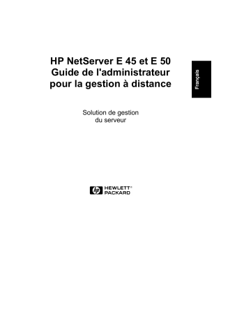 Manuel du propriétaire | HP E SERVER Manuel utilisateur | Fixfr