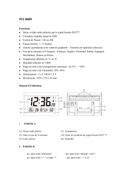 La Crosse Technology WS8009 Manuel utilisateur