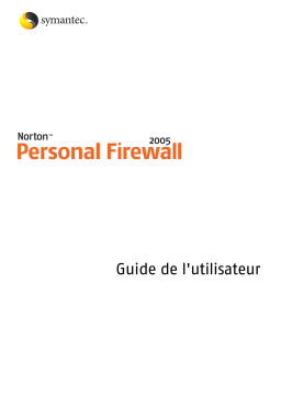 Symantec Norton Personal Firewall 2005 Manuel utilisateur
