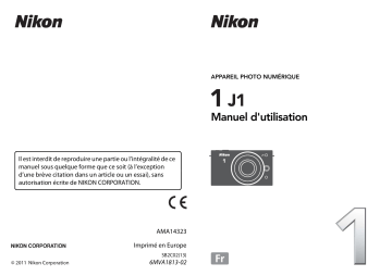 Manuel du propriétaire | Nikon 1 J1 Manuel utilisateur | Fixfr