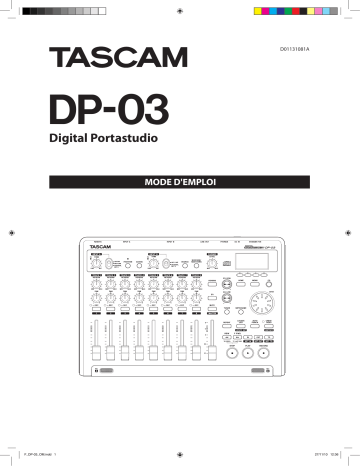 Tascam DP 03 Mode d'emploi | Fixfr