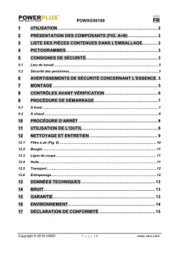 Powerplus POWXG50100 Manuel utilisateur
