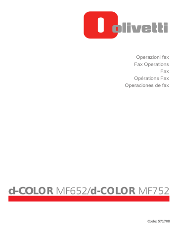 Manuel du propriétaire | Olivetti d-Color MF652 - MF752 Manuel utilisateur | Fixfr