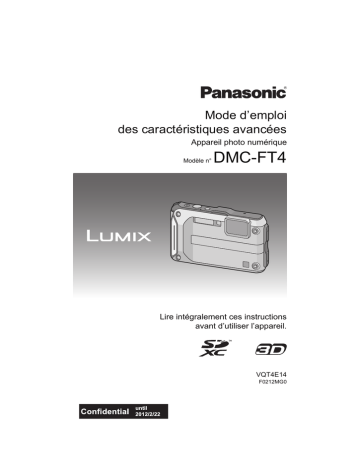 Panasonic DMC FT4 Mode d'emploi | Fixfr