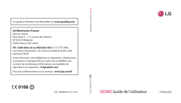 Mode d'emploi | LG Série GC900 Manuel utilisateur | Fixfr