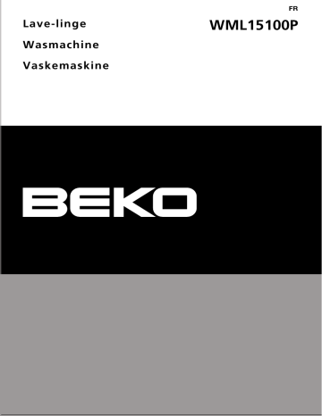 Manuel du propriétaire | Beko WML15100P Manuel utilisateur | Fixfr