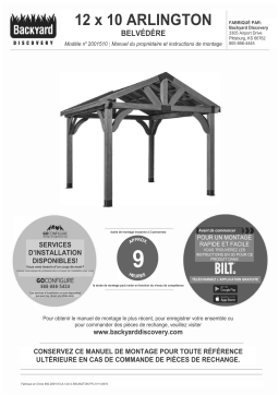 Backyard Discovery Arlington 12 x 10 Gazebo Manuel utilisateur