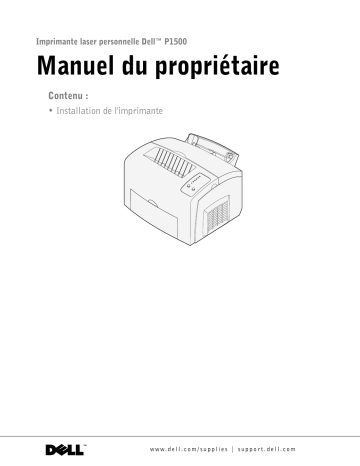 Dell P1500 Personal Mono Laser Printer printers accessory Manuel du propriétaire | Fixfr