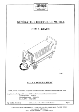 S.PLUS GEM 3 Manuel utilisateur