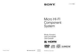 Sony CMT-DH50R Manuel utilisateur