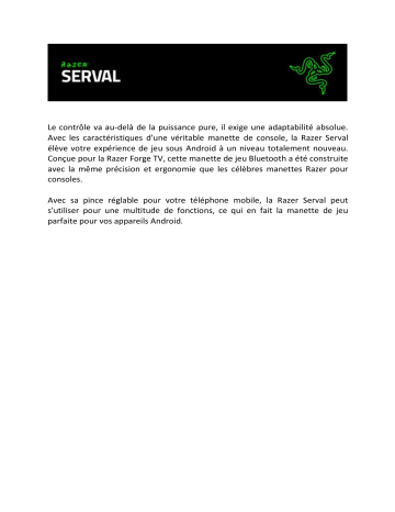 Mode d'emploi | Razer Serval Console Manuel utilisateur | Fixfr