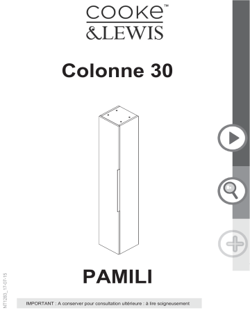 Cooke & Lewis Pamili 30 cm Mode d'emploi | Fixfr