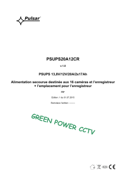 Pulsar PSUPS20A12CR - v1.0 Manuel utilisateur