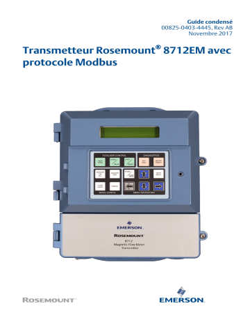 Mode d'emploi | Rosemount Transmetteur 8712EM avec protocole Modbus Manuel utilisateur | Fixfr