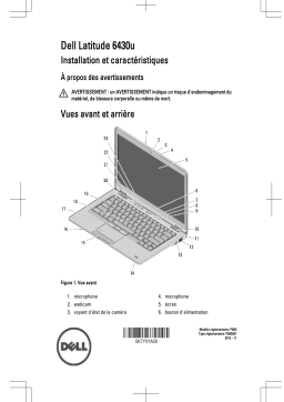 Dell Latitude 6430u laptop Guide de démarrage rapide