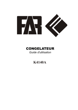 Far K4140A Congélateur Manuel utilisateur
