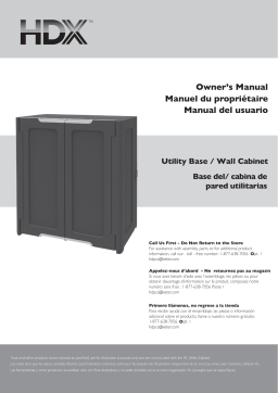 HDX 36 in. H x 30 in. W x 19 in. D Stackable Utility Base/Wall Freestanding Cabinet in Dark Grey Guide d'installation