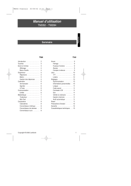 Lexibook Touchman TM282 Manuel utilisateur