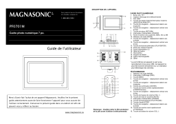 Magnasonic PF0701M 7" Digital Photo Frame Manuel utilisateur