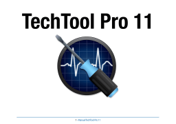 Micromat TechTool Pro 11 Manuel utilisateur